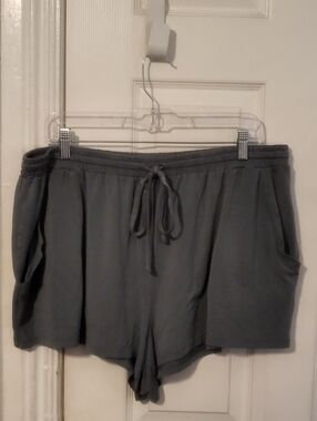 aerie Gray Drawstring Athletic Lounge Shorts